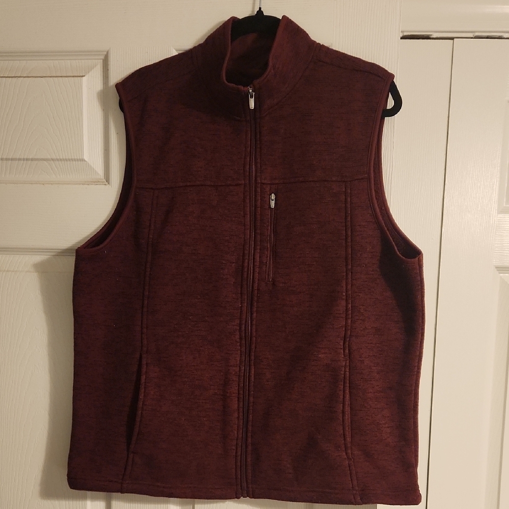 Men's Burgundy Sleeveless Vest